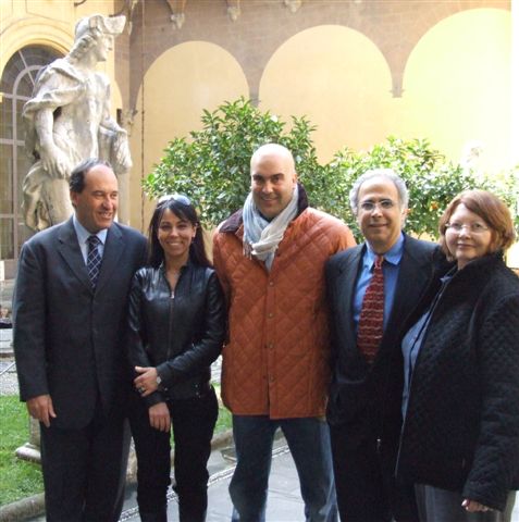 Il rappresentate in Italia dello Stato del Delaware Alberto Giannetti, Cristina Mordini, il Presidente del Consiglio provinciale Massimo Mattei, John Zogby e la Sig.ra Zogby. 